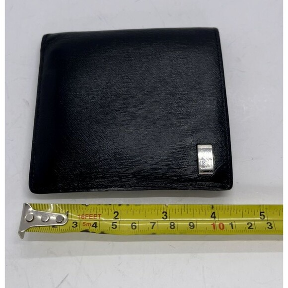 Dunhill Bifold black leather wallet card holder elegant Perfect size - Picture 10 of 11